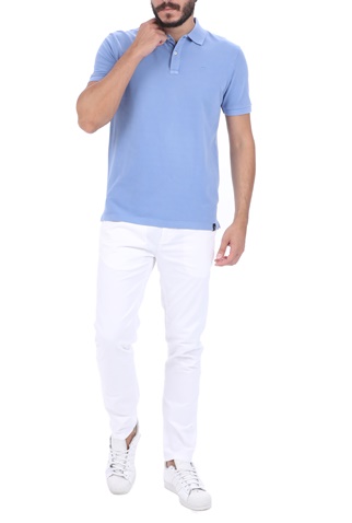 SCOTCH & SODA-Ανδρικό chino παντελόνι SCOTCH & SODA MOTT - Classic pima organic cotton λευκό