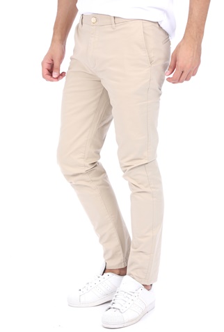 SCOTCH & SODA-Ανδρικό chino παντελόνι SCOTCH & SODA MOTT - Classic pima organic cotton εκρού