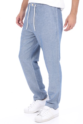 SCOTCH & SODA-Ανδρικό παντελόνι SCOTCH & SODA FAVE- Linen-Organic cotton μπλε