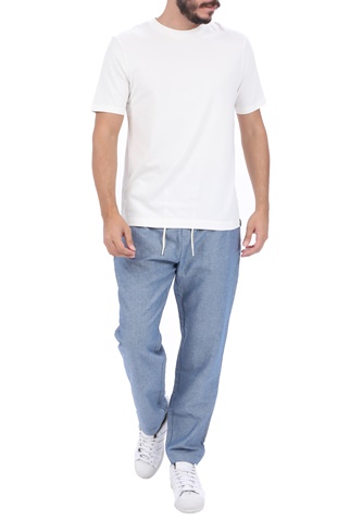 SCOTCH & SODA-Ανδρικό παντελόνι SCOTCH & SODA FAVE- Linen-Organic cotton μπλε