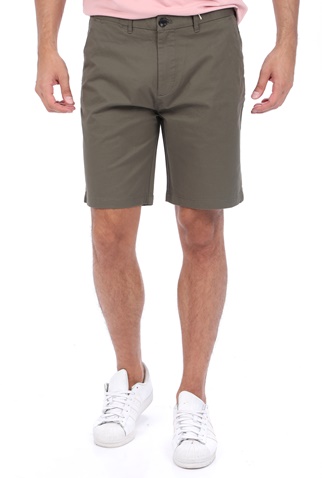SCOTCH & SODA-Ανδρική chino βερμούδα SCOTCH & SODA STUART- Classic pima cotton χακί γκρι