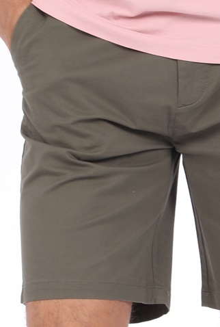 SCOTCH & SODA-Ανδρική chino βερμούδα SCOTCH & SODA STUART- Classic pima cotton χακί γκρι