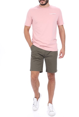 SCOTCH & SODA-Ανδρική chino βερμούδα SCOTCH & SODA STUART- Classic pima cotton χακί γκρι