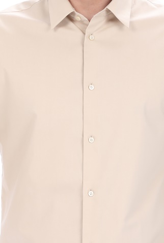 SCOTCH & SODA-Ανδρικό πουκάμισο SCOTCH & SODA SLIM FIT- Classic cotton εκρού