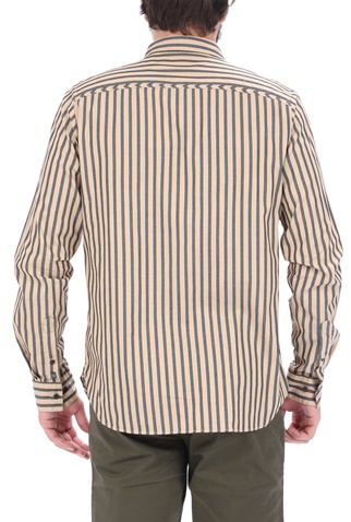 SCOTCH & SODA-Ανδρικό πουκάμισο SCOTCH & SODA REGULAR FIT- Cotton twill μαύρο μπεζ