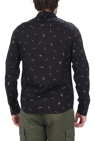 SCOTCH & SODA-Ανδρικό πουκάμισο SCOTCH & SODA REGULAR FIT- Classic all-over μαύρο