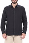 SCOTCH & SODA-Ανδρικό πουκάμισο SCOTCH & SODA REGULAR FIT- Garment-dyed line μαύρο