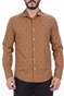 SCOTCH & SODA-Ανδρικό πουκάμισο SCOTCH & SODA REGULAR FIT- Summer fil coupι καφέ πορτοκαλί