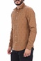 SCOTCH & SODA-Ανδρικό πουκάμισο SCOTCH & SODA REGULAR FIT- Summer fil coupι καφέ πορτοκαλί