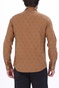 SCOTCH & SODA-Ανδρικό πουκάμισο SCOTCH & SODA REGULAR FIT- Summer fil coupι καφέ πορτοκαλί
