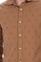 SCOTCH & SODA-Ανδρικό πουκάμισο SCOTCH & SODA REGULAR FIT- Summer fil coupι καφέ πορτοκαλί