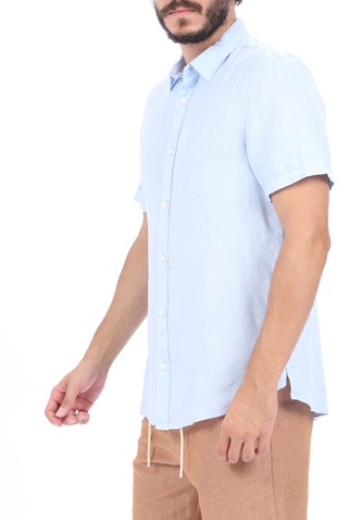 SCOTCH & SODA-Ανδρικό πουκάμισο SCOTCH & SODA REGULAR FIT- Classic short sle μπλε