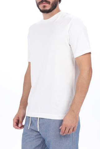 SCOTCH & SODA-Ανδρικό t-shirt SCOTCH & SODA Classic solid organic cotton λευκό