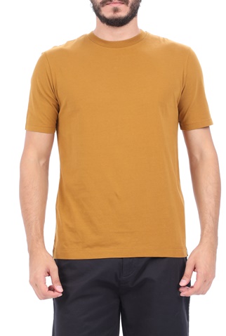 SCOTCH & SODA-Ανδρικό t-shirt SCOTCH & SODA Classic solid organic cotton καφέ