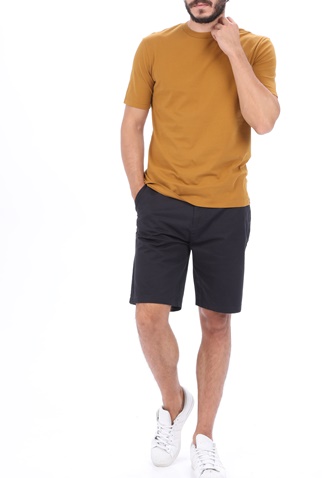 SCOTCH & SODA-Ανδρικό t-shirt SCOTCH & SODA Classic solid organic cotton καφέ