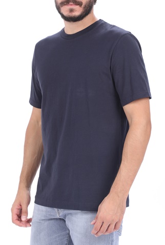 SCOTCH & SODA-Ανδρικό t-shirt SCOTCH & SODA Classic solid organic cotton μπλε
