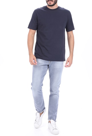 SCOTCH & SODA-Ανδρικό t-shirt SCOTCH & SODA Classic solid organic cotton μπλε