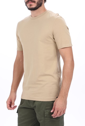 SCOTCH & SODA-Ανδρικό t-shirt SCOTCH & SODA Classic solid organic cotton εκρού
