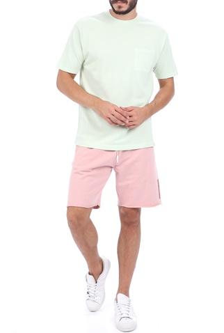 SCOTCH & SODA-Ανδρικό t-shirt SCOTCH & SODA Organic cotton garment-dyed γαλάζιο