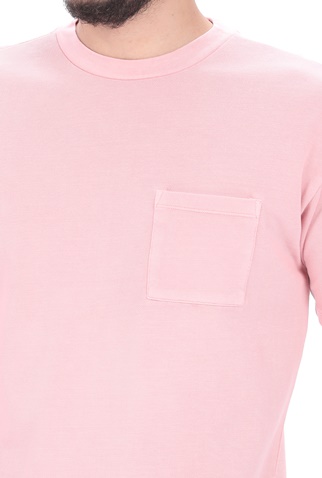 SCOTCH & SODA-Ανδρικό t-shirt SCOTCH & SODA Organic cotton garment-dyed ροζ