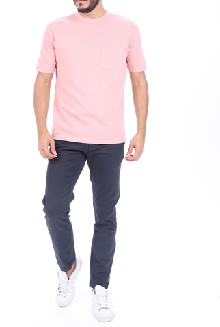 SCOTCH & SODA-Ανδρικό t-shirt SCOTCH & SODA Organic cotton garment-dyed ροζ