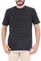SCOTCH & SODA-Ανδρικό t-shirt SCOTCH & SODA Classic cotton-elastane μαύρο εκρού