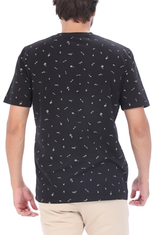 SCOTCH & SODA-Ανδρικό t-shirt SCOTCH & SODA Classic cotton-elastane μαύρο εκρού