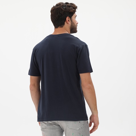 SCOTCH & SODA-Ανδρικό t-shirt SCOTCH & SODA 160859 Organic cotton jersey artwork μπλε