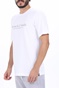 SCOTCH & SODA-Ανδρικό t-shirt SCOTCH & SODA Cotton-jersey logo artwork t-s λευκό