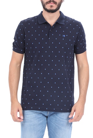 SCOTCH & SODA-Ανδρική μπλούζα polo SCOTCH & SODA μπλε