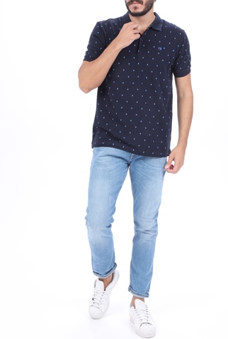 SCOTCH & SODA-Ανδρική μπλούζα polo SCOTCH & SODA μπλε