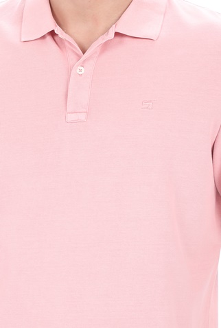 SCOTCH & SODA-Ανδρική polo μπλούζα SCOTCH & SODA ροζ