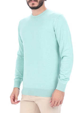 SCOTCH & SODA-Ανδρική πλεκτή μπλούζα SCOTCH & SODA Classic melange Ecovero blend μπλε