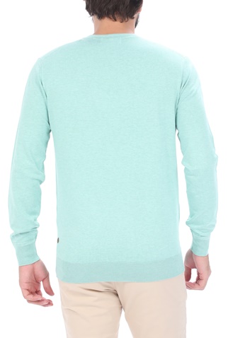 SCOTCH & SODA-Ανδρική πλεκτή μπλούζα SCOTCH & SODA Classic melange Ecovero blend μπλε