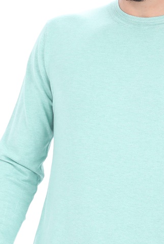 SCOTCH & SODA-Ανδρική πλεκτή μπλούζα SCOTCH & SODA Classic melange Ecovero blend μπλε