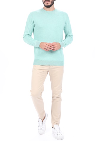 SCOTCH & SODA-Ανδρική πλεκτή μπλούζα SCOTCH & SODA Classic melange Ecovero blend μπλε
