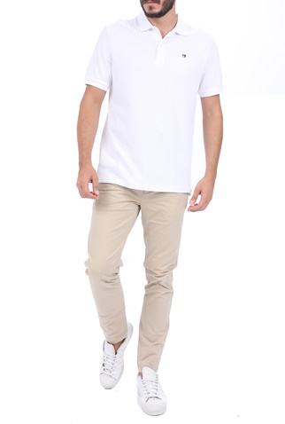 SCOTCH & SODA-Ανδρική polo μπλούζα SCOTCH & SODA λευκή