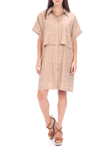 SCOTCH & SODA-Γυναικείο mini φόρεμα SCOTCH & SODA shirt dress μπεζ