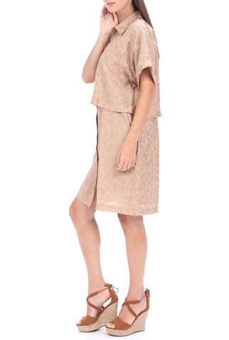 SCOTCH & SODA-Γυναικείο mini φόρεμα SCOTCH & SODA shirt dress μπεζ
