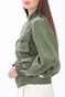SCOTCH & SODA-Γυναικείο λινό jacket SCOTCH & SODA χακί
