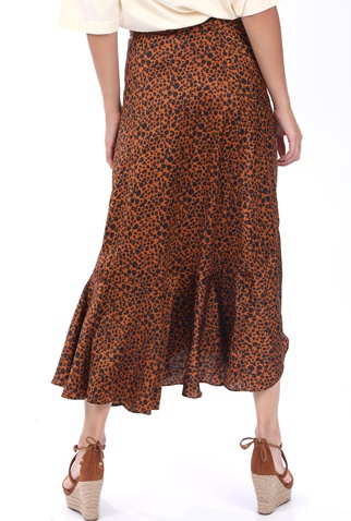 SCOTCH & SODA-Γυναικεία maxi φούστα SCOTCH & SODA καφέ 