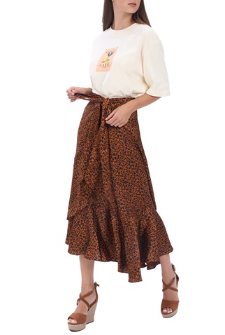 SCOTCH & SODA-Γυναικεία maxi φούστα SCOTCH & SODA καφέ 