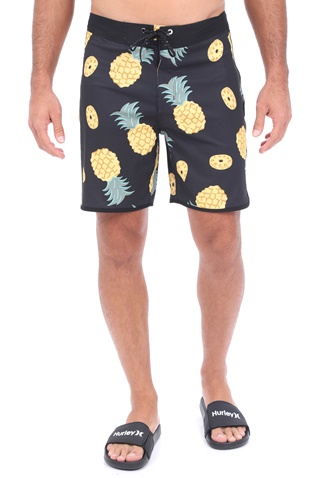HURLEY-Ανδρικό μαγιό βερμούδα HURLEY M PHTM WINDANSEA 18' μαύρο κίτρινο