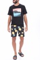 HURLEY-Ανδρικό μαγιό βερμούδα HURLEY M PHTM WINDANSEA 18' μαύρο κίτρινο