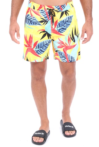 HURLEY-Ανδρικό μαγιό σορτς HURLEY M BIRD ROCK VOLLEY 17' κίτρινο