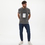 RELIGION-Ανδρικό t-shirt RELIGION RE0AP11TAPN960000000 ACID PATCH TEE γκρι ανθρακί