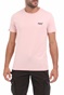 SUPERDRY-Ανδρικό t-shirt SUPERDRY VINTAGE ροζ