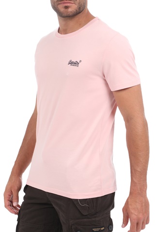 SUPERDRY-Ανδρικό t-shirt SUPERDRY VINTAGE ροζ