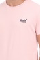 SUPERDRY-Ανδρικό t-shirt SUPERDRY VINTAGE ροζ