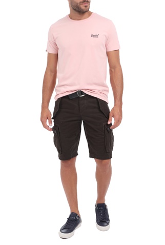 SUPERDRY-Ανδρικό t-shirt SUPERDRY VINTAGE ροζ